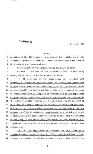 83rd Texas Legislature, Regular Session, House Bill 367, Chapter 633