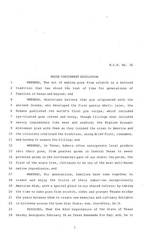 83rd Texas Legislature, Regular Session, House Concurrent Resolution 36