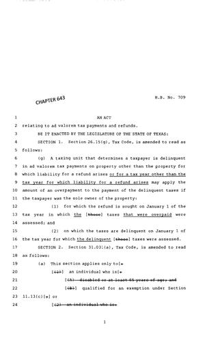 83rd Texas Legislature, Regular Session, House Bill 709, Chapter 643
