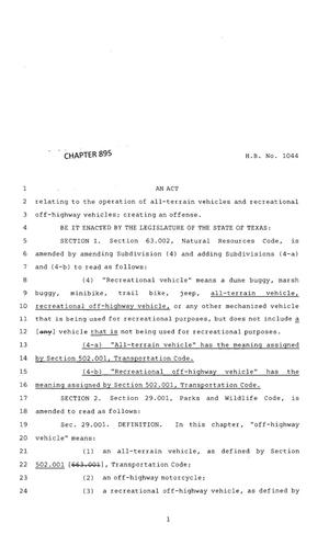 83rd Texas Legislature, Regular Session, House Bill 1044, Chapter 895