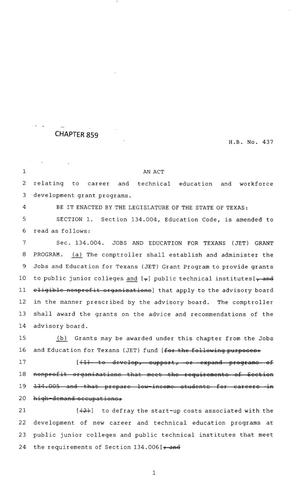 83rd Texas Legislature, Regular Session, House Bill 437, Chapter 859