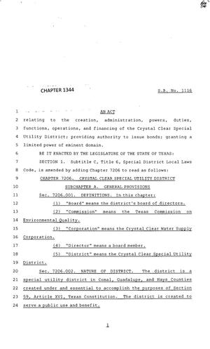 83rd Texas Legislature, Regular Session, Senate Bill 1116, Chapter 1344