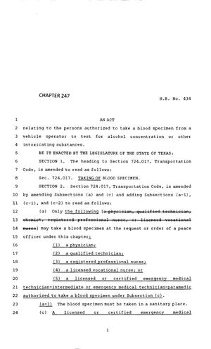 83rd Texas Legislature, Regular Session, House Bill 434, Chapter 247