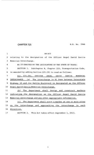 83rd Texas Legislature, Regular Session, House Bill 3946, Chapter 725