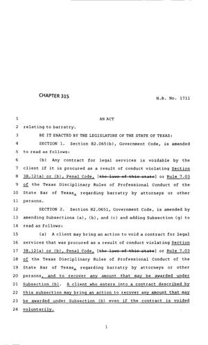 83rd Texas Legislature, Regular Session, House Bill 1711, Chapter 315