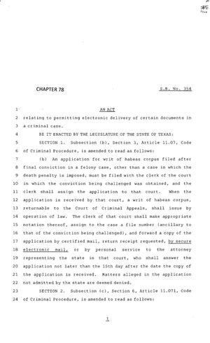 83rd Texas Legislature, Regular Session, Senate Bill 354, Chapter 78