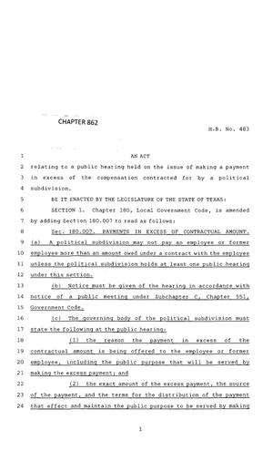 83rd Texas Legislature, Regular Session, House Bill 483, Chapter 862