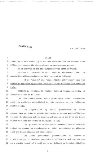 83rd Texas Legislature, Regular Session, House Bill 2623, Chapter 152