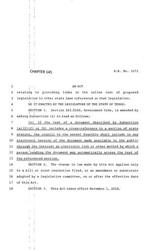 83rd Texas Legislature, Regular Session, House Bill 1271, Chapter 145