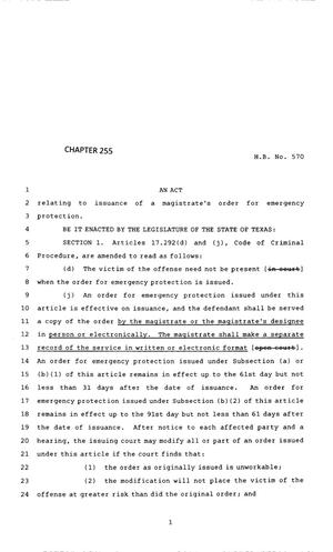 83rd Texas Legislature, Regular Session, House Bill 570, Chapter 255