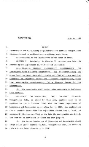 83rd Texas Legislature, Regular Session, Senate Bill 242, Chapter 738