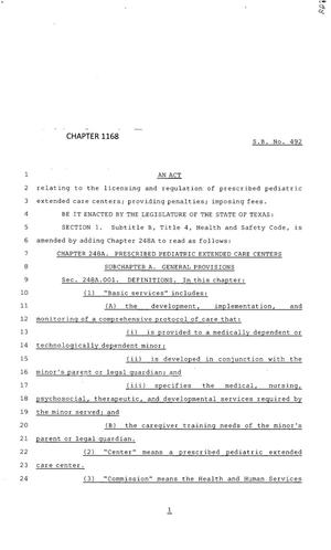 83rd Texas Legislature, Regular Session, Senate Bill 492, Chapter 1168