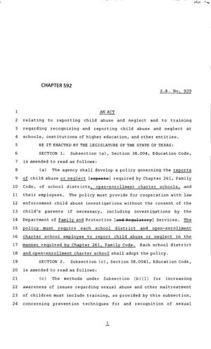 83rd Texas Legislature, Regular Session, Senate Bill 939, Chapter 592