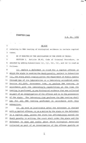 83rd Texas Legislature, Regular Session, Senate Bill 1292, Chapter 1349