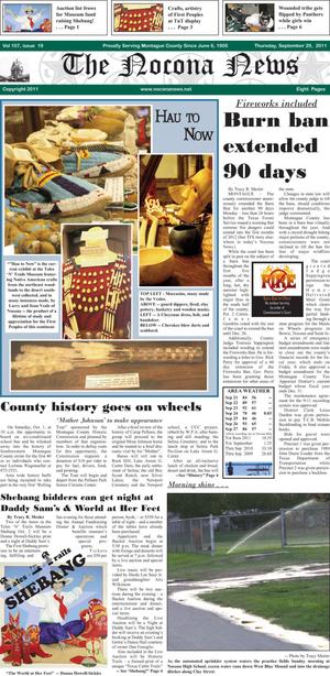The Nocona News (Nocona, Tex.), Vol. 107, No. 18, Ed. 1 Thursday, September 29, 2011