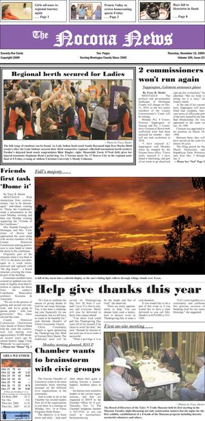The Nocona News (Nocona, Tex.), Vol. 105, No. 23, Ed. 1 Thursday, November 12, 2009