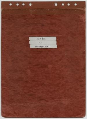 Primary view of object titled '[News Story Log: July 1 to December 31, 2001]'.