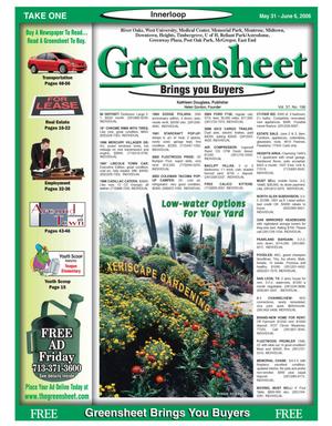 Primary view of object titled 'Greensheet (Houston, Tex.), Vol. 37, No. 196, Ed. 1 Wednesday, May 31, 2006'.