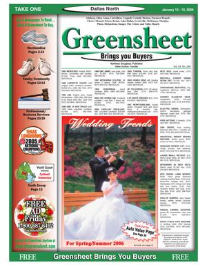 Greensheet (Dallas, Tex.), Vol. 29, No. 280, Ed. 1 Friday, January 13, 2006
