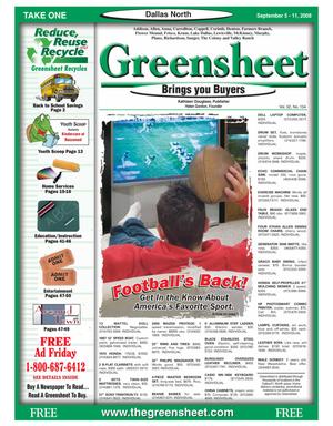 Greensheet (Dallas, Tex.), Vol. 32, No. 154, Ed. 1 Friday, September 5, 2008