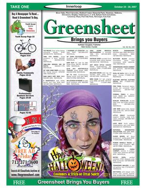 Greensheet (Houston, Tex.), Vol. 38, No. 448, Ed. 1 Wednesday, October 24, 2007