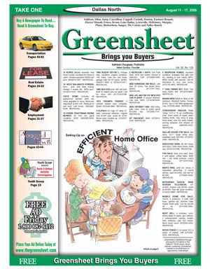 Greensheet (Dallas, Tex.), Vol. 30, No. 126, Ed. 1 Friday, August 11, 2006