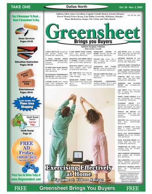 Greensheet (Dallas, Tex.), Vol. 29, No. 203, Ed. 1 Friday, October 28, 2005