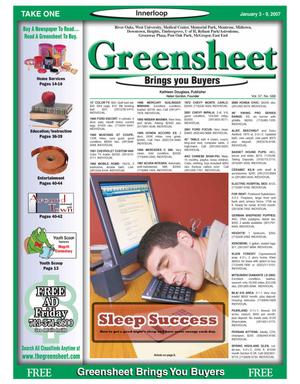 Greensheet (Houston, Tex.), Vol. 37, No. 568, Ed. 1 Wednesday, January 3, 2007