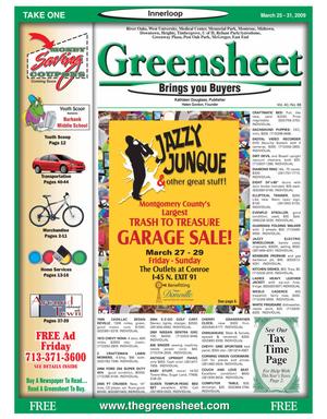 Greensheet (Houston, Tex.), Vol. 40, No. 88, Ed. 1 Wednesday, March 25, 2009