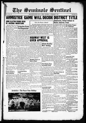 The Seminole Sentinel (Seminole, Tex.), Vol. 31, No. 37, Ed. 1 Thursday, November 10, 1938