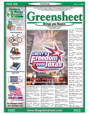 Greensheet (Houston, Tex.), Vol. 39, No. 256, Ed. 1 Wednesday, July 2, 2008