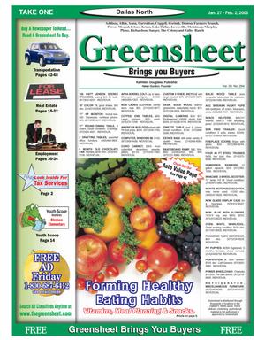 Primary view of object titled 'Greensheet (Dallas, Tex.), Vol. 29, No. 294, Ed. 1 Friday, January 27, 2006'.