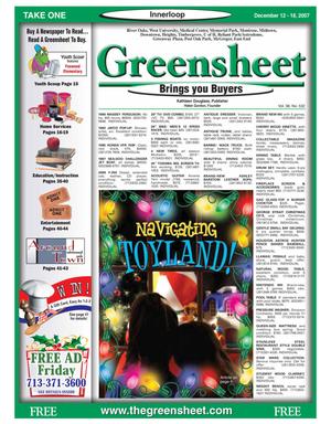 Greensheet (Houston, Tex.), Vol. 38, No. 532, Ed. 1 Wednesday, December 12, 2007