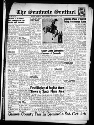 The Seminole Sentinel (Seminole, Tex.), Vol. 34, No. 33, Ed. 1 Thursday, September 25, 1941