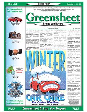 Greensheet (Dallas, Tex.), Vol. 29, No. 252, Ed. 1 Friday, December 16, 2005