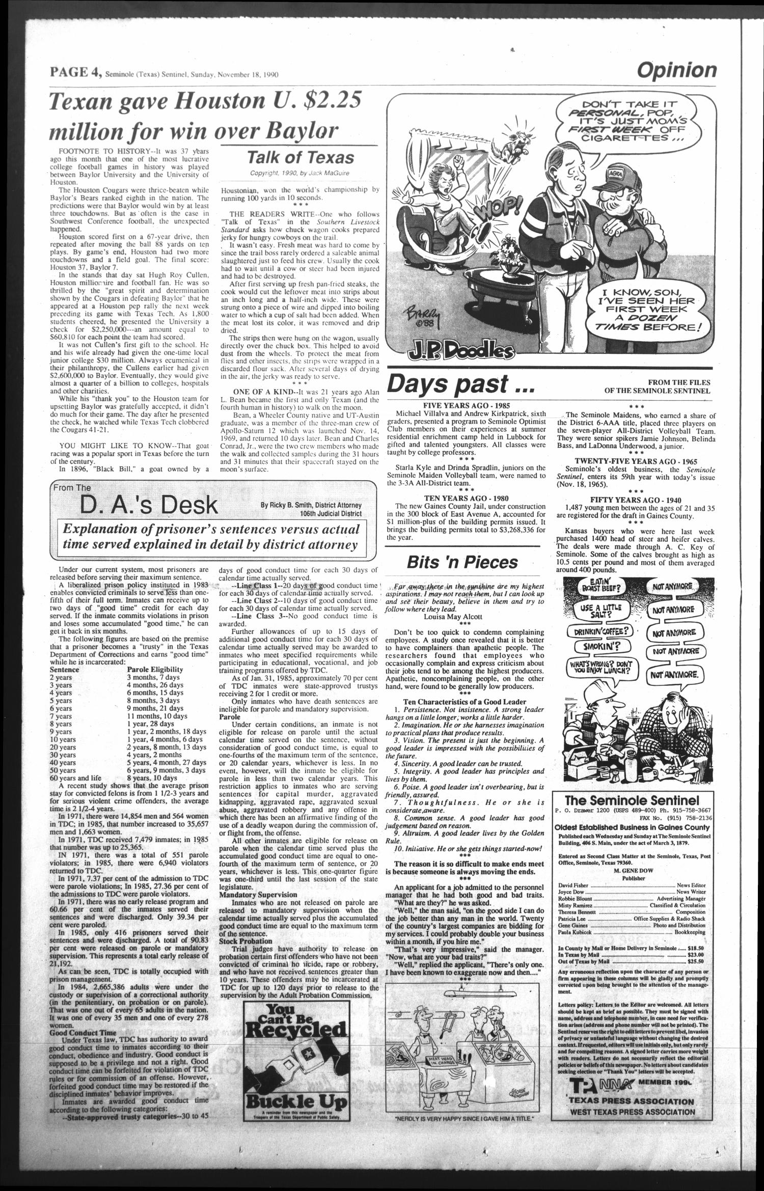 The Seminole Sentinel (Seminole, Tex.), Vol. 84, No. 6, Ed. 1 Sunday, November 18, 1990
                                                
                                                    [Sequence #]: 4 of 18
                                                