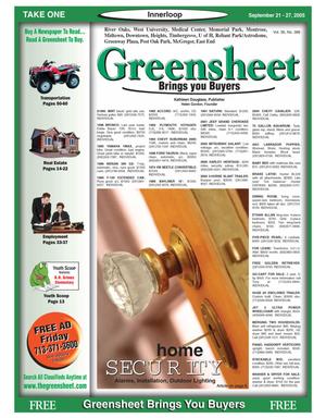 Greensheet (Houston, Tex.), Vol. 36, No. 388, Ed. 1 Wednesday, September 21, 2005