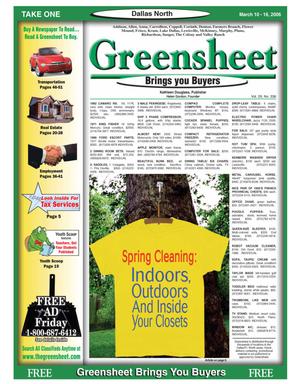 Greensheet (Dallas, Tex.), Vol. 29, No. 336, Ed. 1 Friday, March 10, 2006