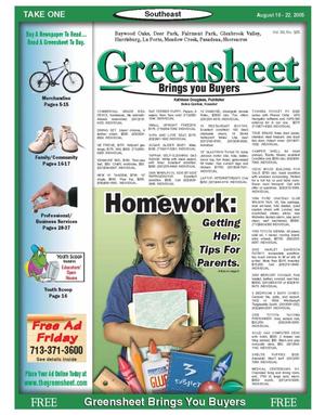 Greensheet (Houston, Tex.), Vol. 36, No. 325, Ed. 1 Tuesday, August 16, 2005