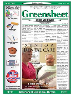 Greensheet (Dallas, Tex.), Vol. 31, No. 189, Ed. 1 Friday, October 12, 2007