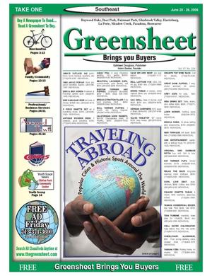 Primary view of object titled 'Greensheet (Houston, Tex.), Vol. 37, No. 229, Ed. 1 Tuesday, June 20, 2006'.