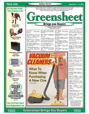 Greensheet (Dallas, Tex.), Vol. 30, No. 154, Ed. 1 Friday, September 8, 2006