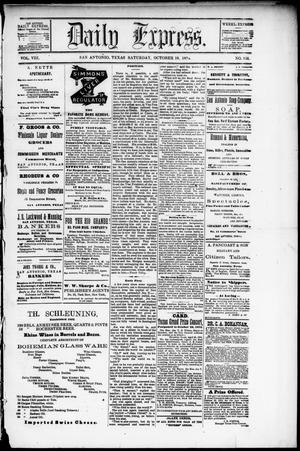Daily Express. (San Antonio, Tex.), Vol. 8, No. 151, Ed. 1 Saturday, October 10, 1874