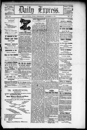Daily Express. (San Antonio, Tex.), Vol. 8, No. 154, Ed. 1 Wednesday, October 14, 1874