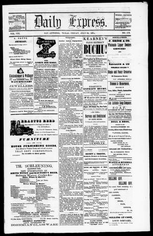 Daily Express. (San Antonio, Tex.), Vol. 8, No. 173, Ed. 1 Friday, July 24, 1874