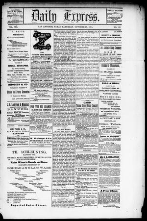 Daily Express. (San Antonio, Tex.), Vol. 8, No. 157, Ed. 1 Saturday, October 17, 1874