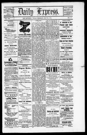 Daily Express. (San Antonio, Tex.), Vol. 8, No. 111, Ed. 1 Tuesday, May 12, 1874