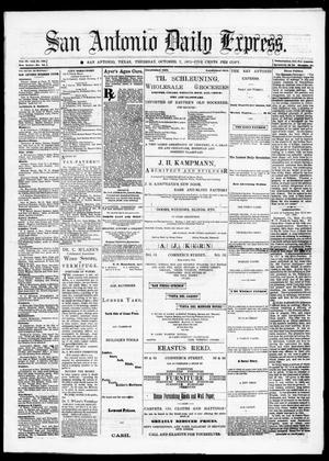 San Antonio Daily Express. (San Antonio, Tex.), Vol. 9, No. 220, Ed. 1 Thursday, October 7, 1875