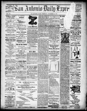 San Antonio Daily Express. (San Antonio, Tex.), Vol. 8, No. 179, Ed. 1 Thursday, November 12, 1874