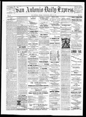 San Antonio Daily Express. (San Antonio, Tex.), Vol. 9, No. 169, Ed. 1 Wednesday, July 21, 1875